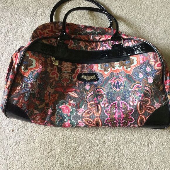 Kathy Van Zeeland Floral Patterned Women's Overnight Bag - Picture 3 of 14